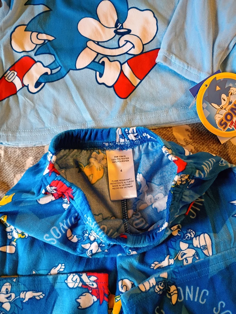 SONIC THE HEDGEHOG PAJAMA SET BOYS
